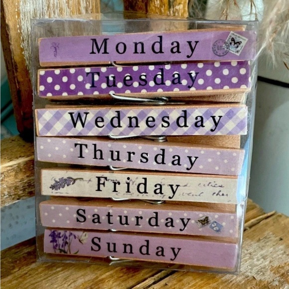 Hancock Fabrics Other - Hancock Fabrics Days Of The Week Clothespins Clip Magnets NEW